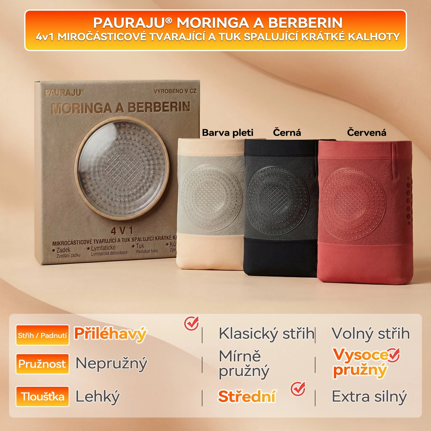 Záruka originality produktu|👩‍⚕️𝑷𝑨𝑈𝑅𝑨𝑱𝑼® MORINGA A BERBERIN 4v1 MIROČÁSTICOVÉ TVARAJÍCÍ A TUK SPALUJÍCÍ KRÁTKÉ KALHOTY 🐽