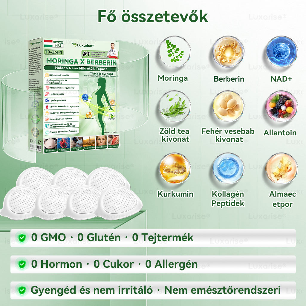 Oficiální obchod  |𝗟𝘂𝘅𝗮𝗿𝗶𝘀𝗲® MORINGA X BERBERIN  10-IN-1 Pokročilý Nano Mikrojehly Náplast(Jedna náplast denně, viditelné změny již za 7 dní) ✅ Pomáhá při obezitě, cukrovce, spánkové apnoe, problémech s klouby a dalších potížích 🌹