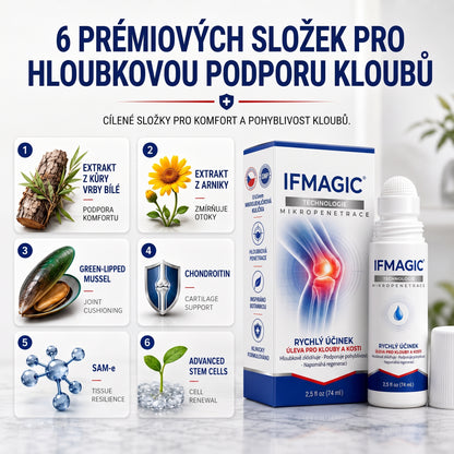 OFICIÁLNÍ OBCHOD | IFMAGIC® 0,05 mm Mikroneedle Rychle Působící Roll-On pro Úlevu Kloubů a Kostí🎃