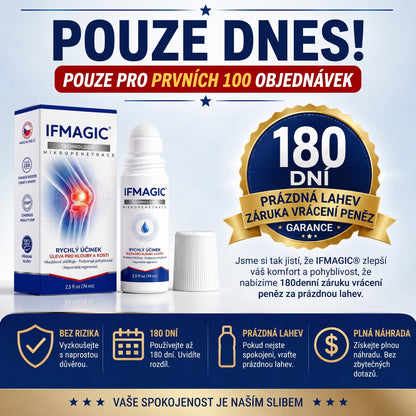 OFICIÁLNÍ OBCHOD | IFMAGIC® 0,05 mm Mikroneedle Rychle Působící Roll-On pro Úlevu Kloubů a Kostí🎃
